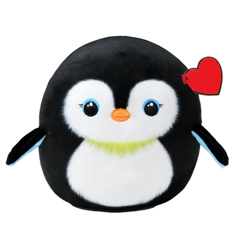 Pelúcia Beanie Boos Squish a Boo Pinguin Neve 46243 - Toyng